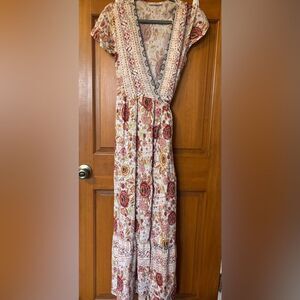 Floral V-Neck Maxi Dress